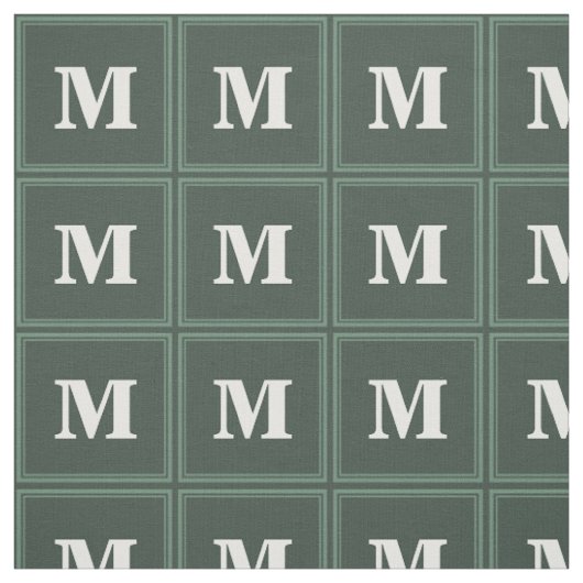 Monogram groene strepen stof (Swatch)