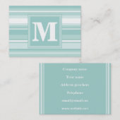 Monogram groene strepen visitekaartje (Voorkant / Achterkant)
