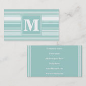 Monogram groene strepen visitekaartje (Voorkant / Achterkant)