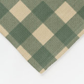 Monogram Groene Tane Beige Buffalo Plaid Landelijk Fleece Deken (Hoek)