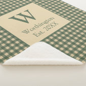 Monogram Groene Tane Kameelbruine Buffalo Plaid La Sherpa Deken (3/4)