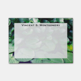 Monogram Groene Waterlelie Vijver Post-it® Notes