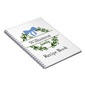Monogram Groene Weer Familienaam Recipe Multomap Notitieboek (Rechterzijde)