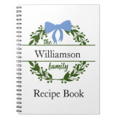 Monogram Groene Weer Familienaam Recipe Multomap Notitieboek (Voorkant)