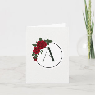 Monogram Groeten Kaart - Letter A