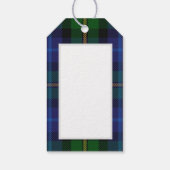 Monogram Groomsman Best Man BlueGreen Smith Tartan Cadeaulabel (Achterkant)