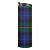 Monogram Groomsman Best Man BlueGreen Smith Tartan Thermosbeker (Geroteerd rechts)