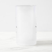 Monogram Groomsman Gift Modern Eenvoudig Minimalis Matglas Bierpul (Center)