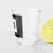 Monogram Groomsman of Beste Man Voorstel Shot Glas (Rechts)
