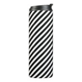Monogram Groomsmen Best Man Father Groom Stripes Thermosbeker (Gedraaid links)