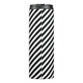 Monogram Groomsmen Best Man Father Groom Stripes Thermosbeker (Achterkant)