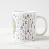 Monogram, Groot 20oz. Rustieke Winterbomen Grote Koffiekop (Rechts)