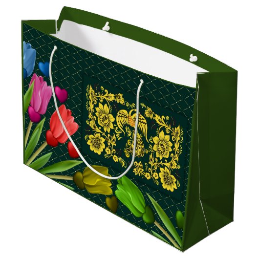  monogram groot cadeauzakje (Achterkant Gekanteld)