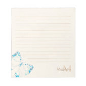 Monogram groothandelsmerk blauwe vlinder notitieblok (Voorkant)