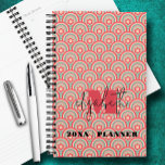 Monogram Groovy Floral Rainbow Planner<br><div class="desc">Uw monogram en voornaam in chique belettering op een retro bloemenpatroon en regenbooggeometrisch patroon in een groovy kleurenpalet,  deze gepersonaliseerde planner is ideaal voor uzelf of een geweldig cadeau voor elke gelegenheid. OVEREENKOMENDE objecten in ons collectie.</div>