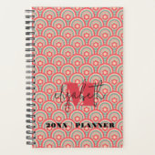 Monogram Groovy Floral Rainbow Planner (Voorkant)