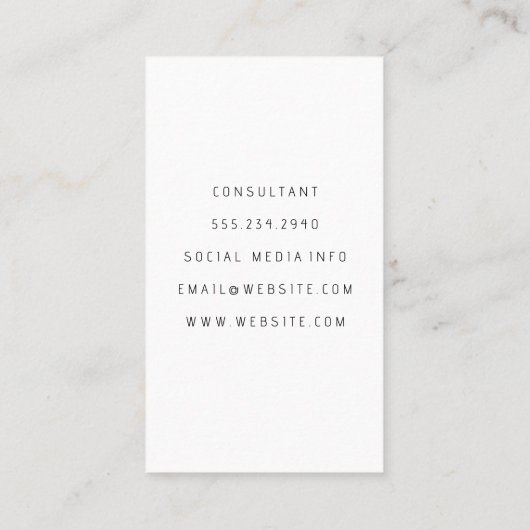 Monogram | Grote brief | Zwart Visitekaartje (Achterkant)