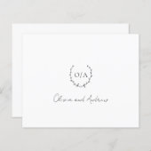 Monogram grote budget bruiloft Hartelijk dank (Voorkant / Achterkant)