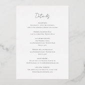 Monogram grote legant in één weddenschap goud folie uitnodiging (Achterkant)