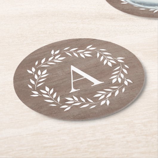 Monogram grote persoonlijke Onderzetters (Gebogen)