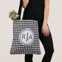Monogram, Grote Zwarte Witte Buffalo Check 18"