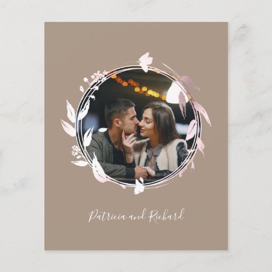 Monogram Grullo Budget Wedding Uitnodiging (Achterkant)