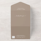 Monogram Grullo Weddenschap in één uitnodiging (Buitenkant)