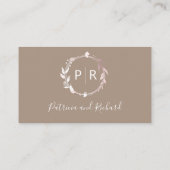 Monogram Grullo Wedding RSVP Enclosure Kaart (Achterkant)