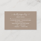 Monogram Grullo Wedding RSVP Enclosure Kaart (Voorkant)