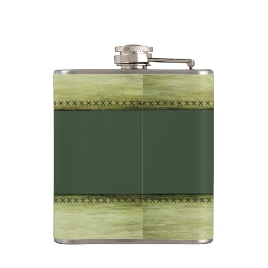 monogram grundge Irish shamrock Heupfles (Achterkant)