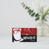 Monogram-Grunge-Visitekaartjes Visitekaartje (Staand voorkant)