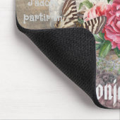 Monogram Grunge wood Cute cats Chic floral French Muismat (Hoek)