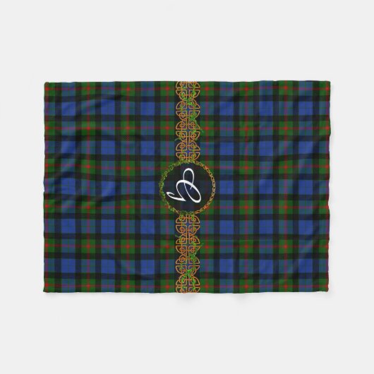 Monogram Gunn Tartan Fleece Deken (Voorkant (Horizontaal))