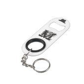 Monogram Guy © Mustache Pet Sleutelhanger Bottle O Flessenopener (Achterkant Gekanteld)