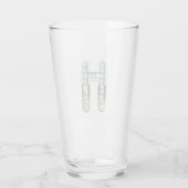 Monogram H - 16 oz glas (Achterkant)