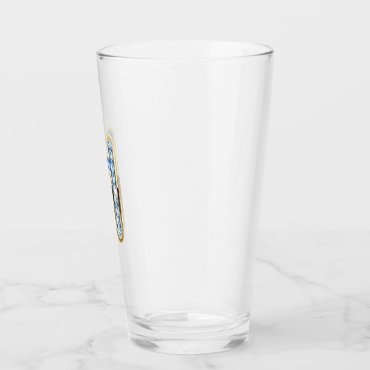 Monogram H - 16 oz glas (Links)