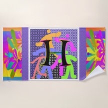 Monogram H Afbeeldingen doorvoerhanddoek