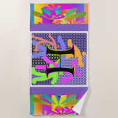 Monogram H Afbeeldingen doorvoerhanddoek Strandlaken (Voorkant)