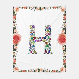 Monogram H Fleece Deken