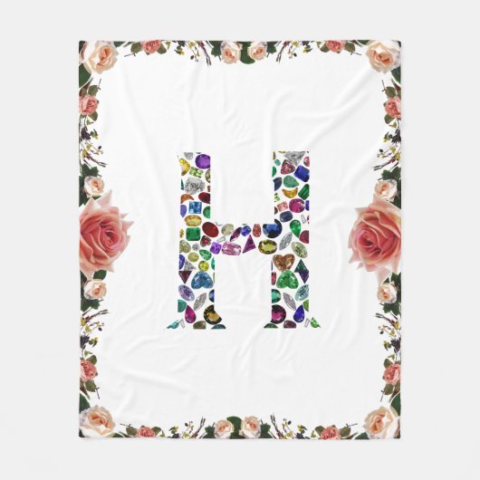 Monogram H Fleece Deken (Voorkant)