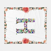 Monogram H Fleece Deken (Voorkant (Horizontaal))