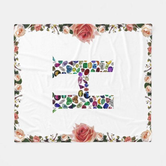 Monogram H Fleece Deken (Voorkant (Horizontaal))