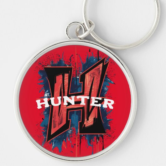  monogram "H": graffiti spuitverf Sleutelhanger (Voorkant)