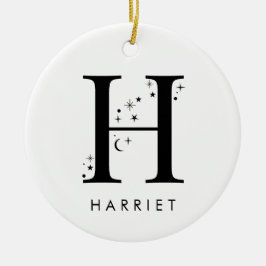 Monogram H Hemelse Naam Keramisch Ornament