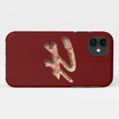 Monogram H in Rozen Patroon Iphone 5 Hoesje (Achterkant (horizontaal))
