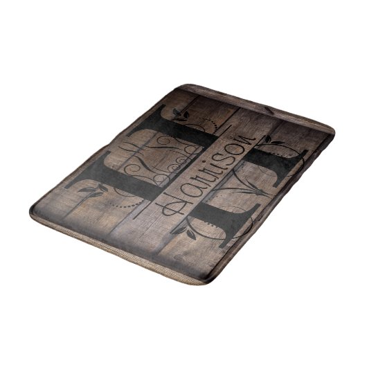 Monogram H Initiaal Bath, Kitchen Mat Cabin Rustic (Gekanteld)