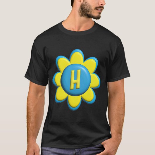 Monogram H kleurige ventilator T-shirt (Voorkant)