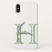 Monogram H Lavender Eucalyptus Case-Mate iPhone Case (Achterkant)