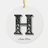 Monogram H, letter H, alfabet H, Initiaal H Keramisch Ornament (Voorkant)