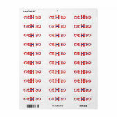 Monogram H Noors Label (Full Sheet)
